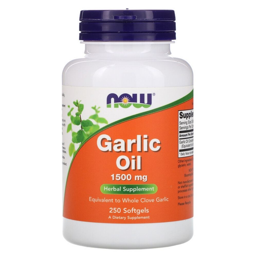 NOW Garlic Oil 1500 mg, 250 капс. 