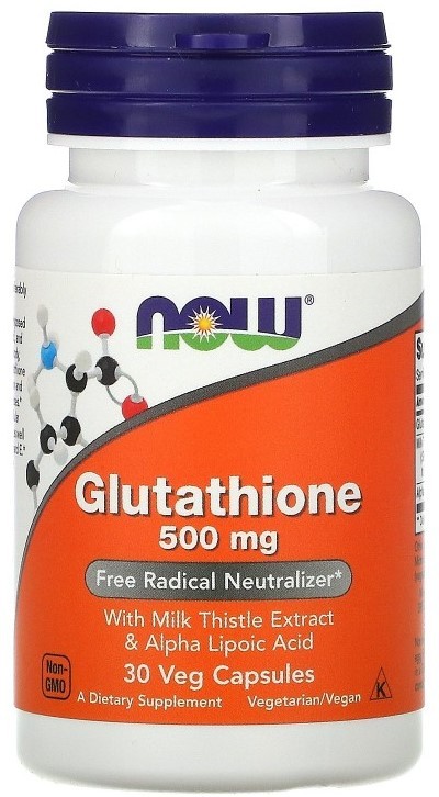 NOW Glutathione 500 mg, 30 капс. 