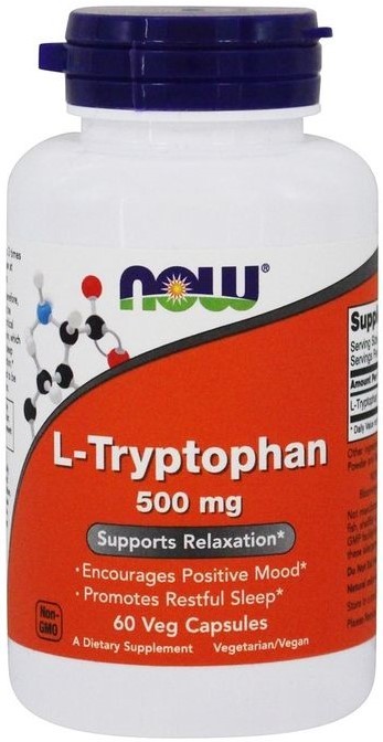 NOW L-Tryptophan 500 мг, 60 капс. 