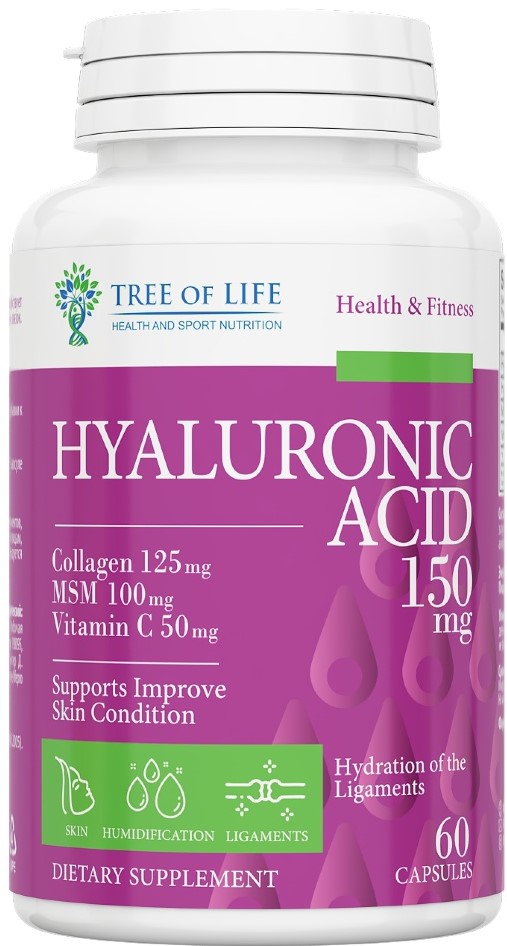 Tree of Life Hyaluronic acid 150mg (Гиалуроновая кислота+Коллаген+MSM+Vitamin C), 60 капс. 