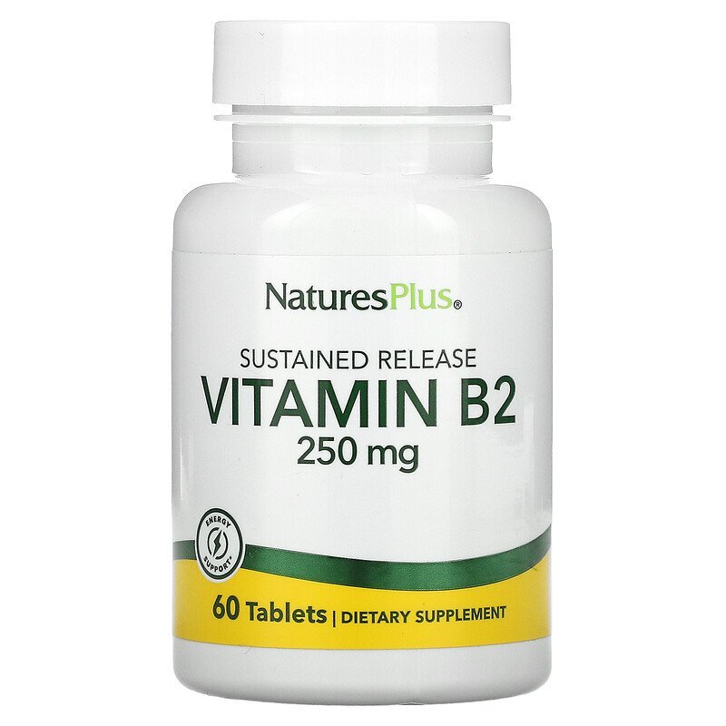 Nature's Plus Vitamin B2 250 mg S/R, 60 таб. 
