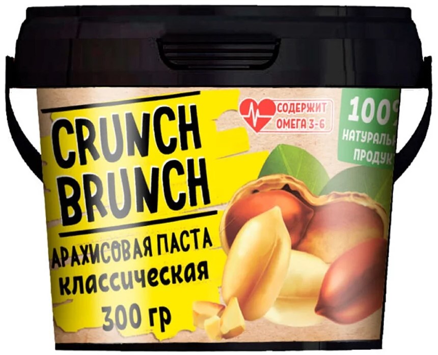 Crunch Brunch Арахисовая паста Классическая, 300 г