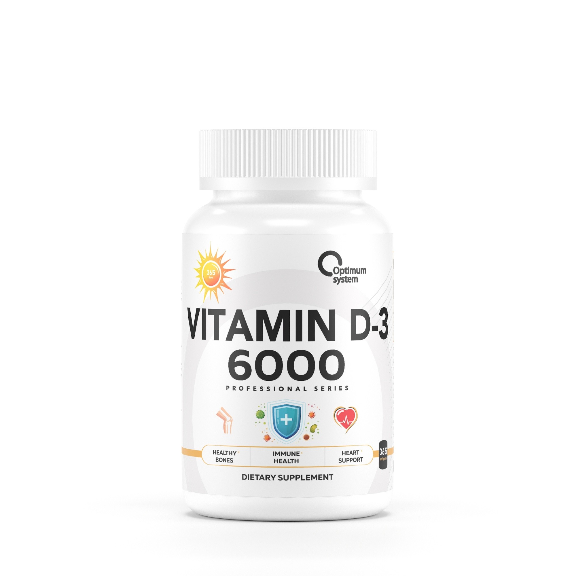 Optimum System Optimum System Vitamin D-3 6000, 365 капс. 