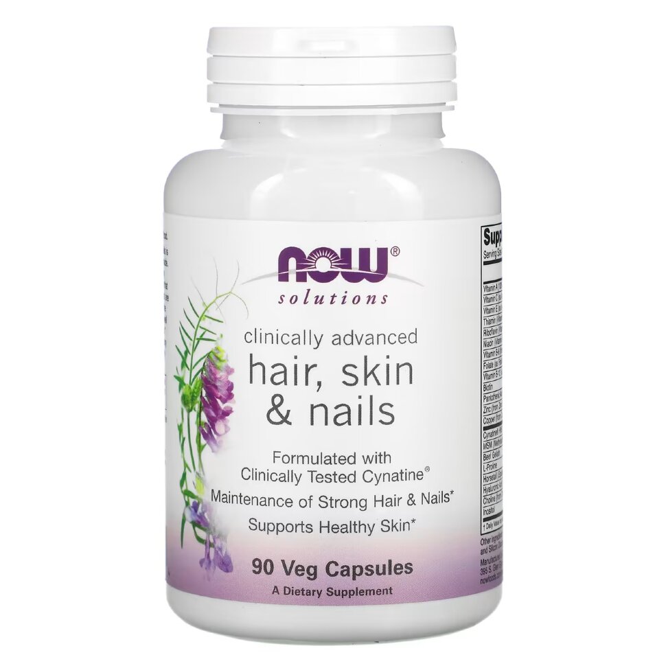 Now Vegan Hair, Skin & Nails, 90 капс. 