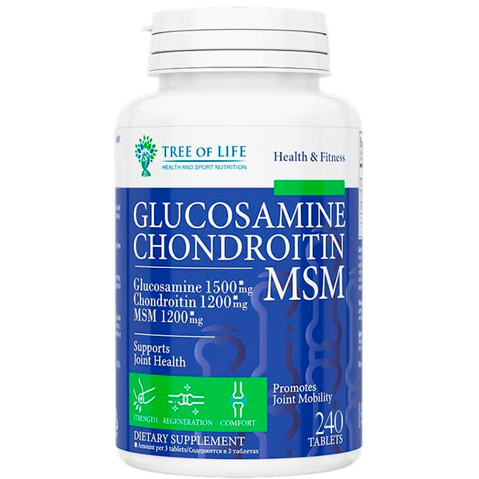 Tree of Life Glucosamine & Chondroitin+MSM, 240 таб. 