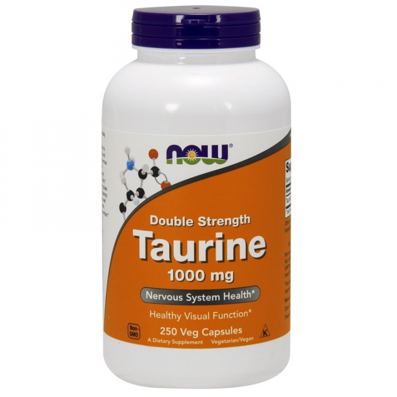 NOW Taurine 1000 мг, 250 капс. Таурин