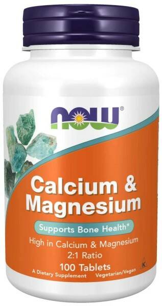 NOW NOW Calcium & Magnesium, 100 таб. 