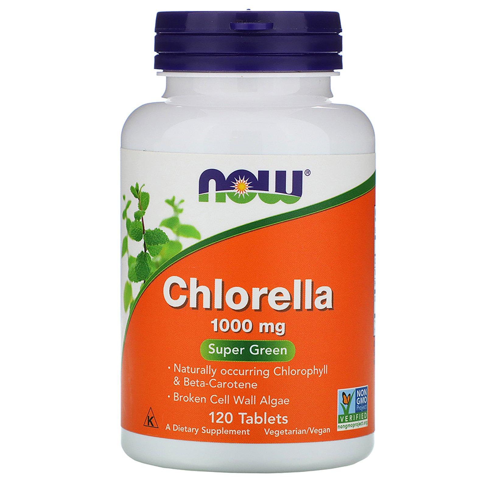 NOW Now Organic Chlorella 1000 mg, 120 таб. 
