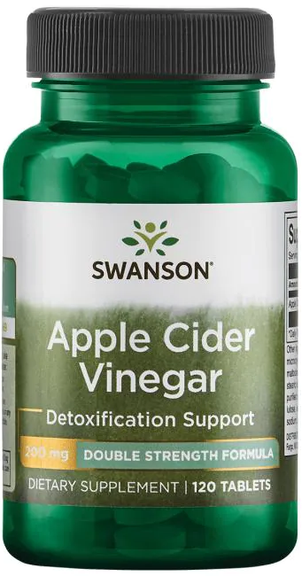 Swanson Apple Cider Vinegar - Double Strength 200 mg, 120 таб. 