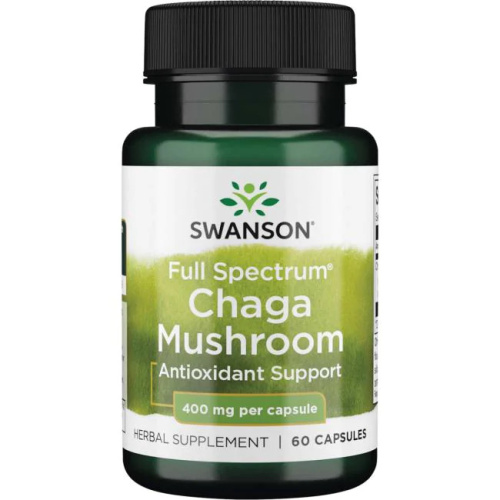 Swanson Full Spectrum Chaga Mushroom 400 mg, 60 капс. 
