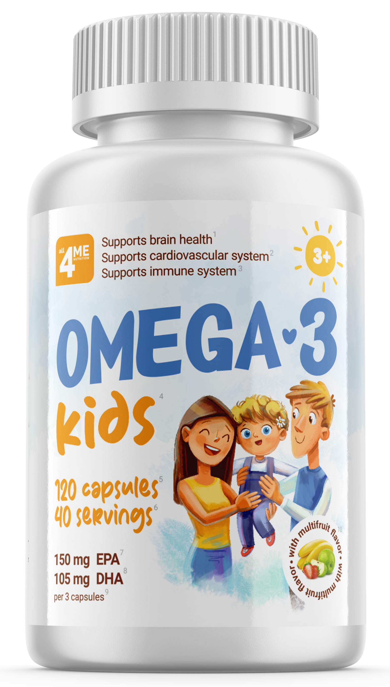 4Me Nutrition 4Me Nutrition OMEGA-3 KIDS (3+), 120 капс. 