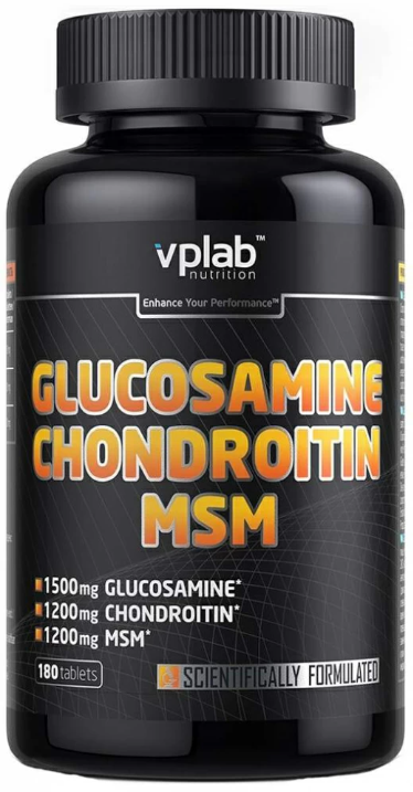 VP Laboratory Glucosamine Chondroitin MSM, 180 таб. Глюкозамин Хондроитин МСМ