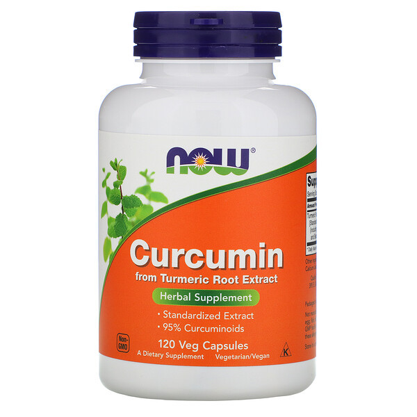 NOW Curcumin Extract 95% 665 mg, 120 капс. Куркумин