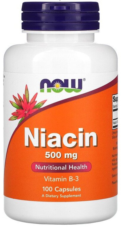 Now Niacin 500 mg, 100 капс. 