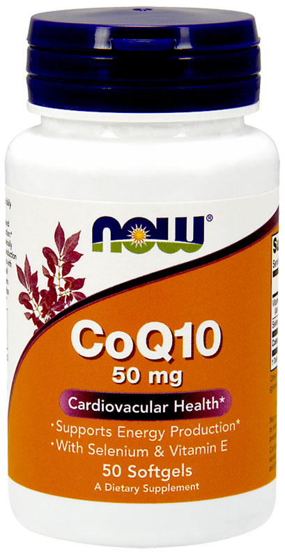 NOW NOW CoQ10 50 мг + Vit E, 50 капс. 