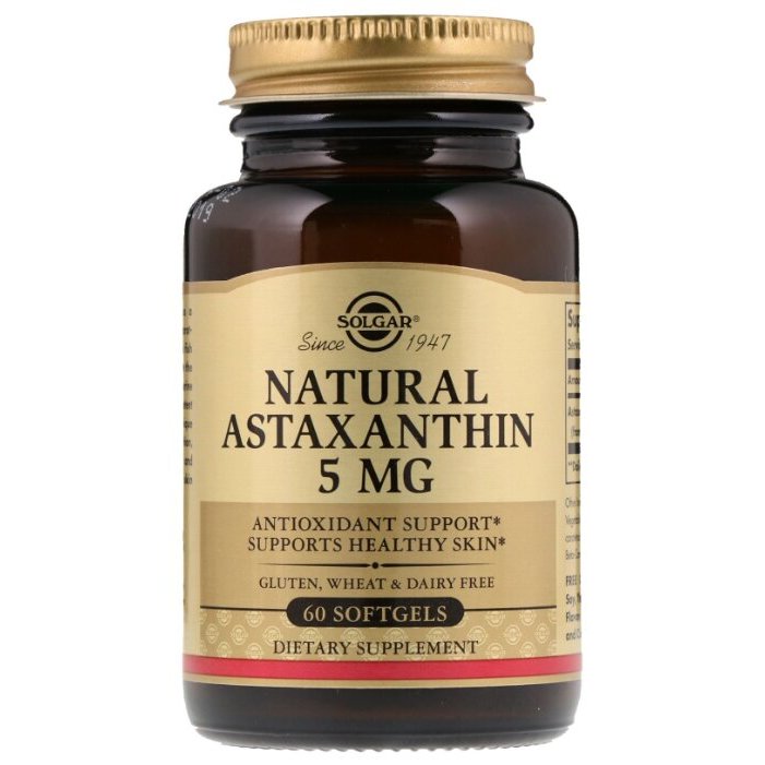 Solgar Natural Astaxanthin 5 мг, 60 капс.
