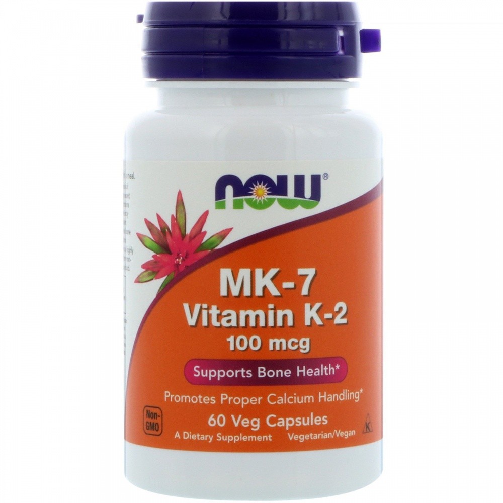 NOW NOW Vitamin K-2 (MK7) 100 mcg, 60 капс. 