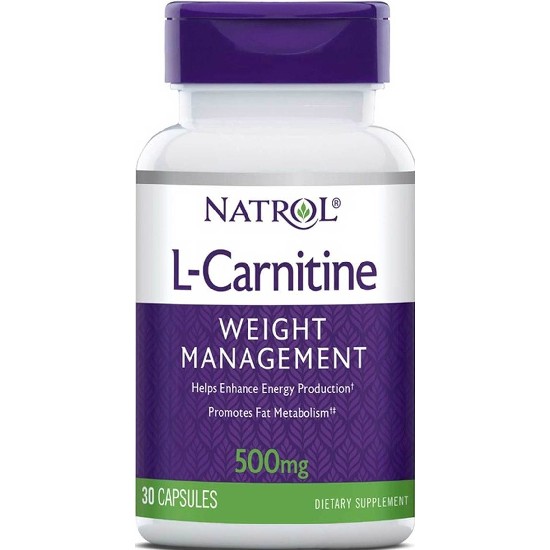 Natrol L-Carnitine 500 mg Capsules, 30 капс. Л-Карнитин