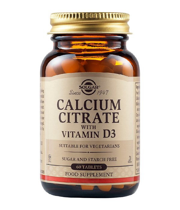Solgar Solgar Calcium Citrate with Vitamin D3 Tablets, 60 таб. 