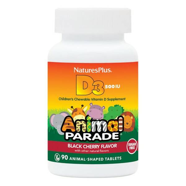 Nature's Plus Animal Parade Vitamin D3 500 IU, 90 таб. 