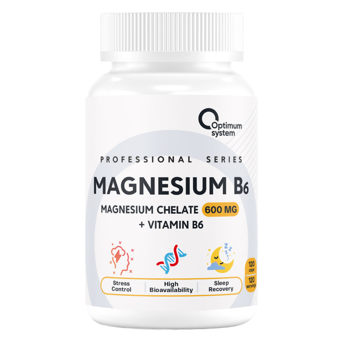 Optimum System Magnesium Chelate B6, 120 капс. 