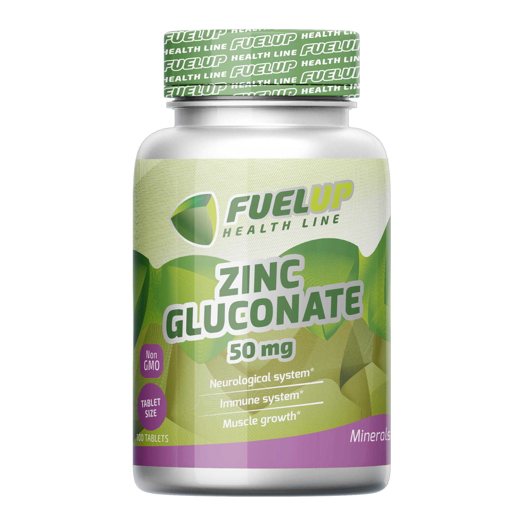 FuelUp Zinc Gluconate 50 mg, 100 таб.