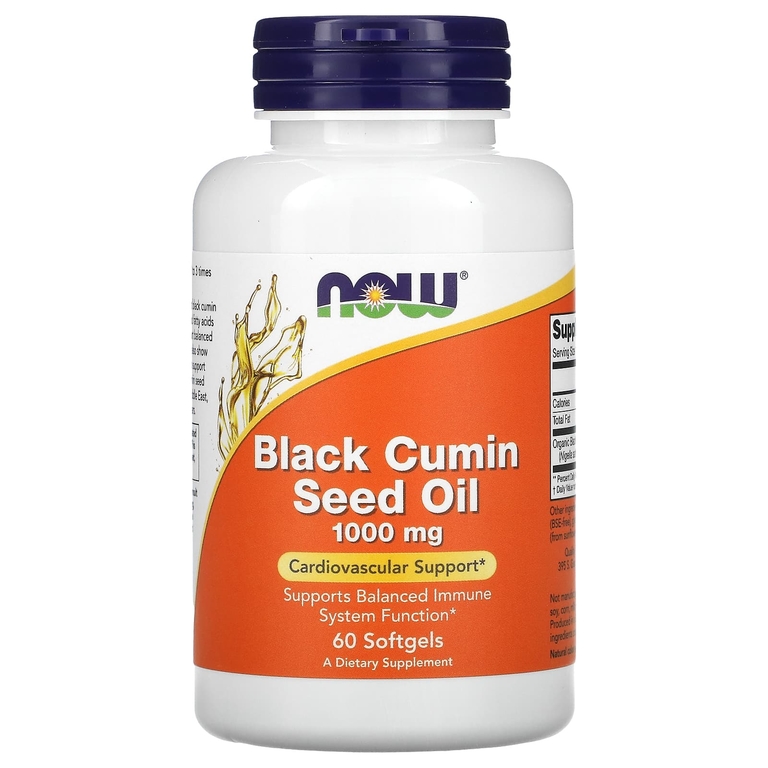 NOW Black Cumin Seed Oil 1000 mg, 60 капс.
