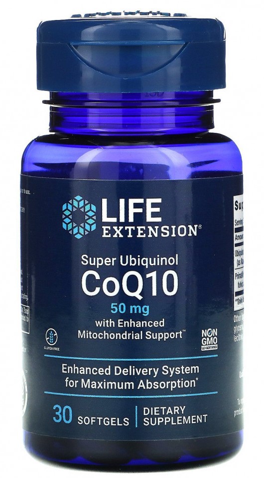 LIFE Extension LIFE Extension Super Ubiquinol CoQ10 with Enhanced Mitochondrial Support 50 mg, 30 капс. 
