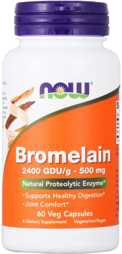NOW Bromelain 500 мг, 60 капс. 