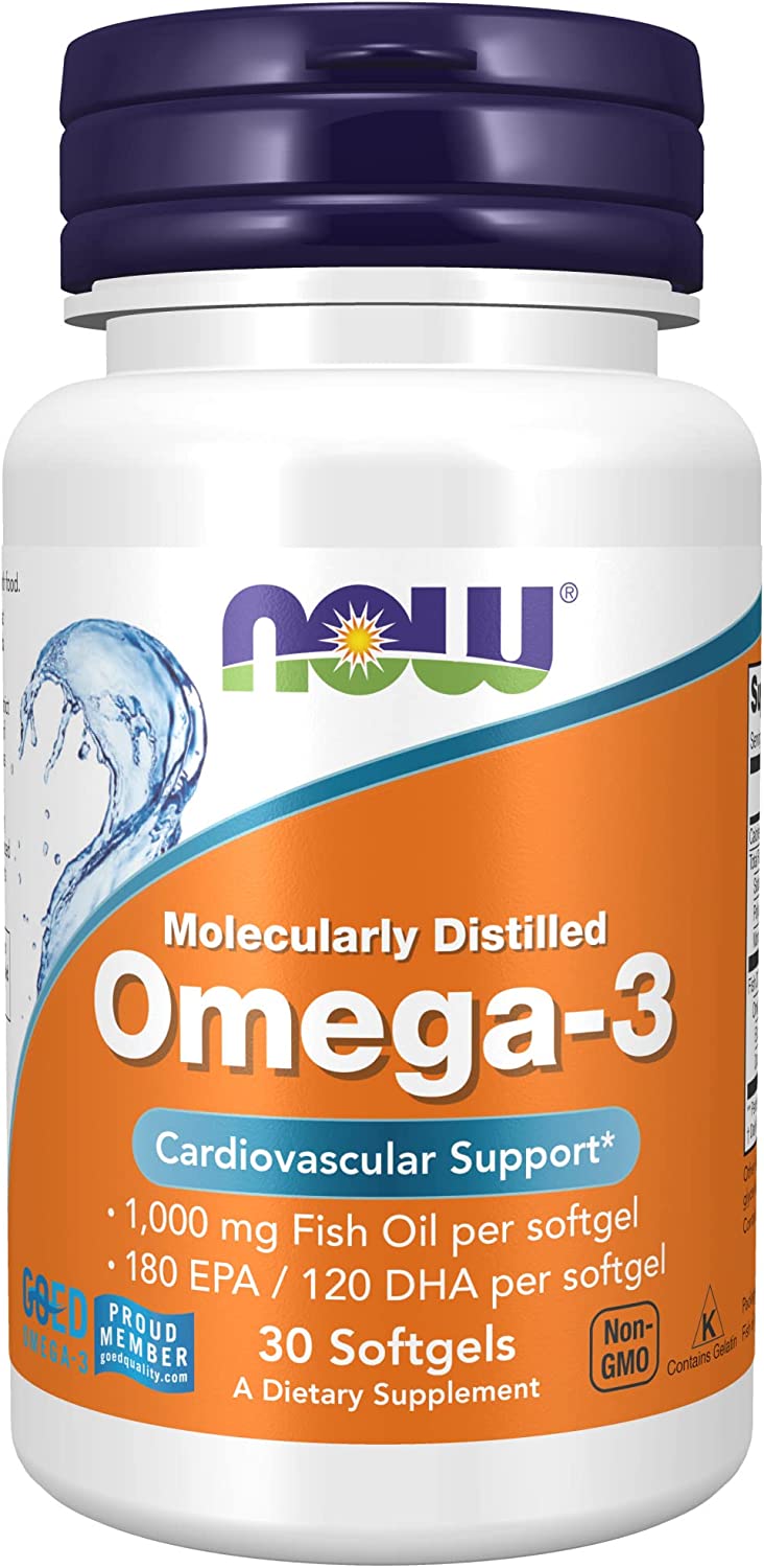 NOW Omega-3 1000 mg, 30 капс. 