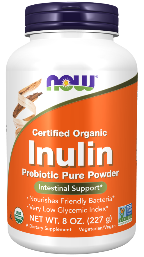 NOW Inulin Prebiotic Pure Powder Organic, 8 oz (227 г) 