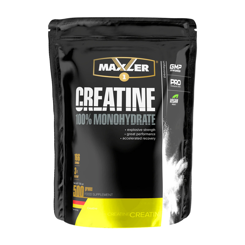 Maxler Creatine 100% Monohydrate, 500 г пакет Креатин моногидрат