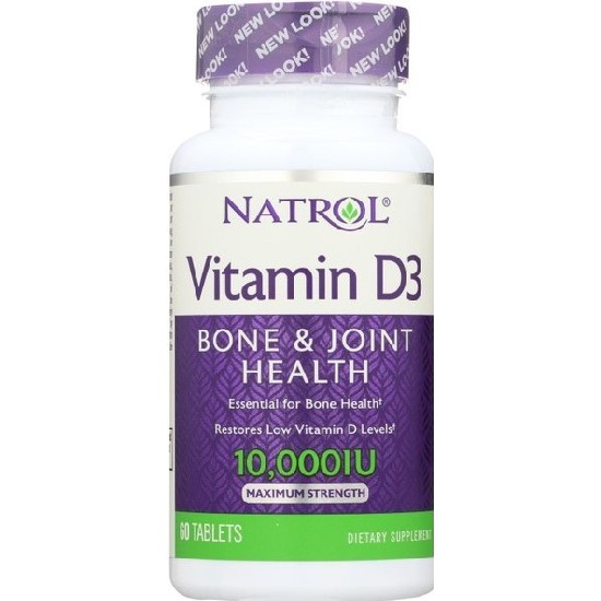 Natrol Vitamin D3 10000 IU Maximum Strenght, 60 таб. Витамин D