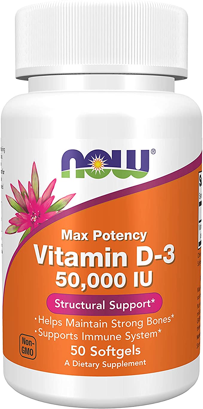 NOW NOW Vitamin D3-50000 IU, 50 капс. 