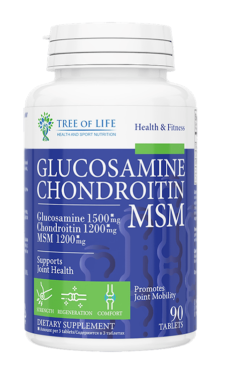 Tree of Life Glucosamine & Chondroitin+MSM, 90 таб.