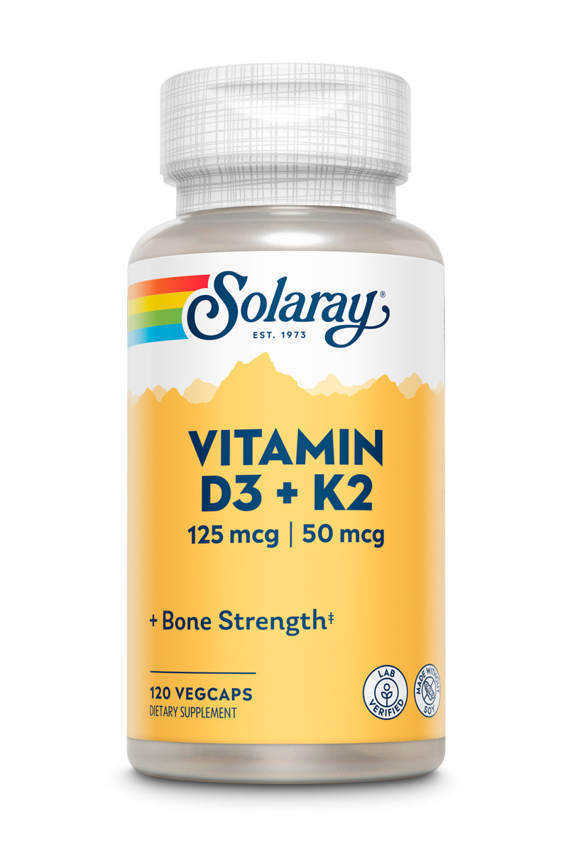 Solaray Vitamin D3 & K2, 120 капс. 