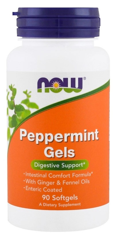 NOW Peppermint Gels, 90 капс. 