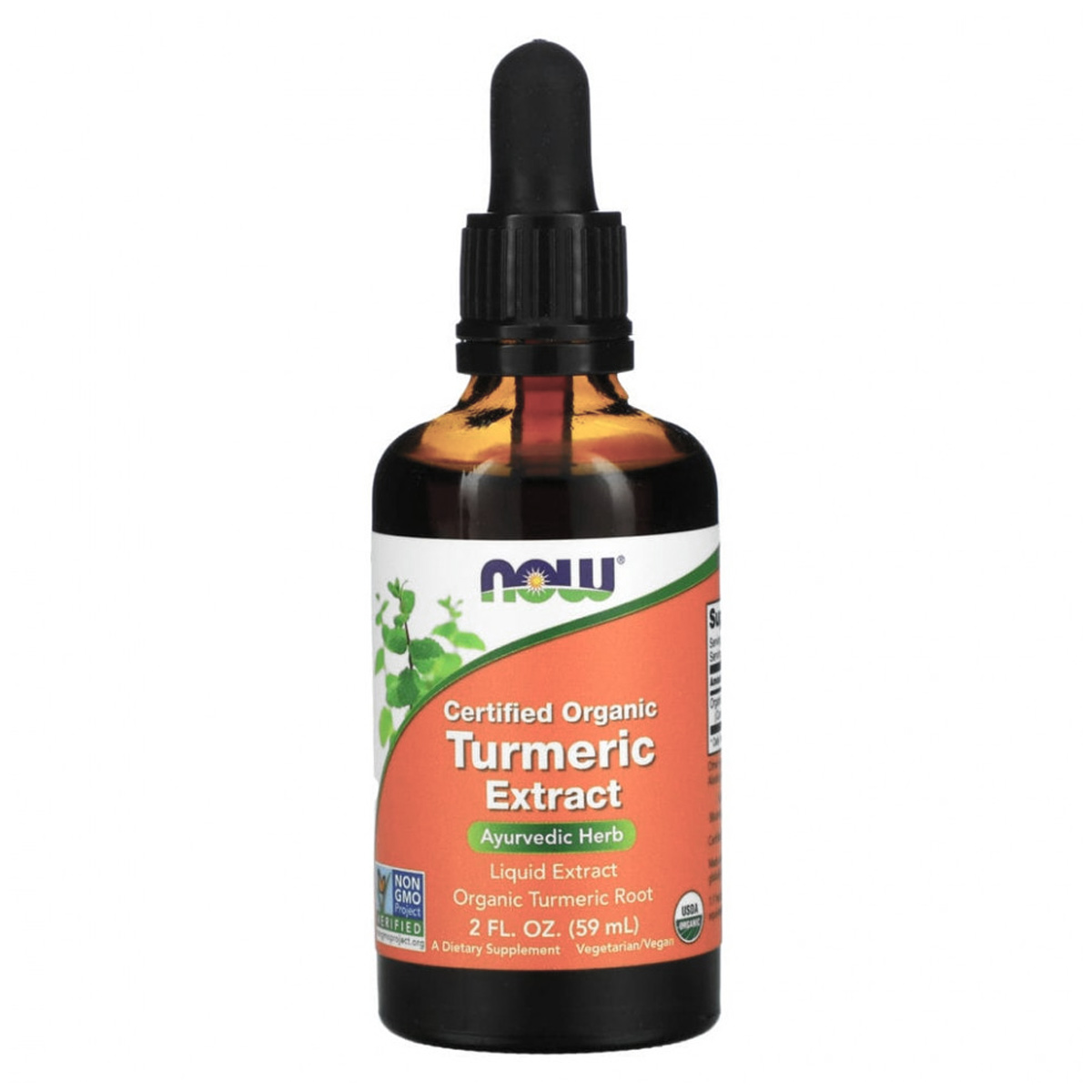 Now ORG Turmeric Liquid Extract (2 oz), 59 мл 