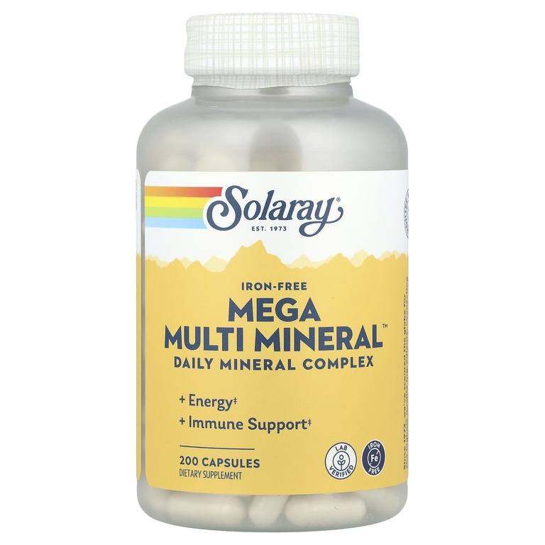 Solaray Mega Multi Mineral, 200 капс. 