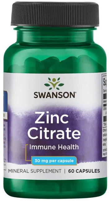 Swanson Swanson Zinc Citrate 30 mg, 60 капс. 