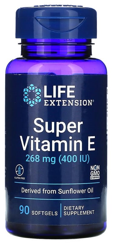 LIFE Extension LIFE Extension Super Vitamin E 268 mg (400 IU), 90 капс. 