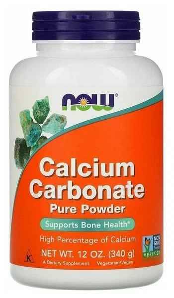 NOW Calcium Carbonate powder, 12 oz (340 г) 