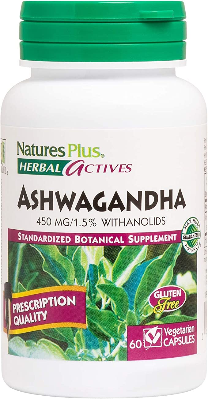 Nature's Plus Nature's Plus Ashwagandha 450 mg Vegetarian Capsules, 60 капс. 