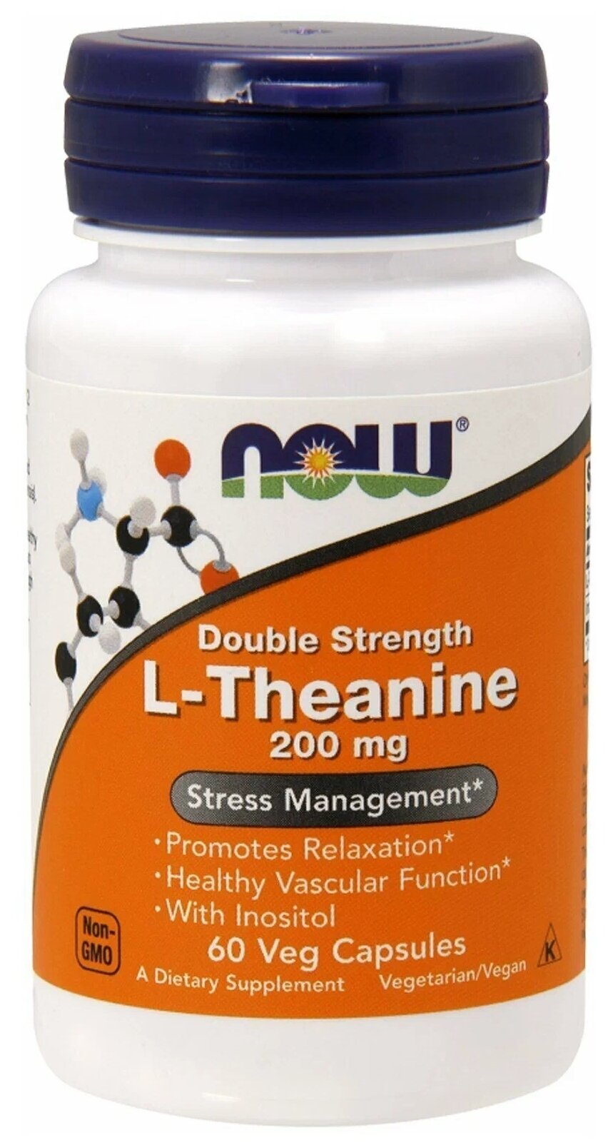 NOW L-Theanine 200 Mg, 60 капс. 