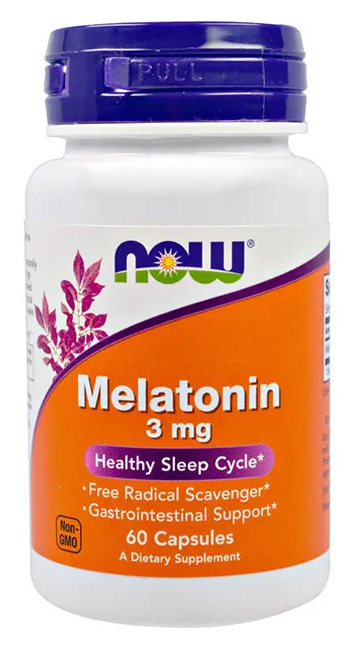 NOW Melatonin 3 мг, 60 капс. 