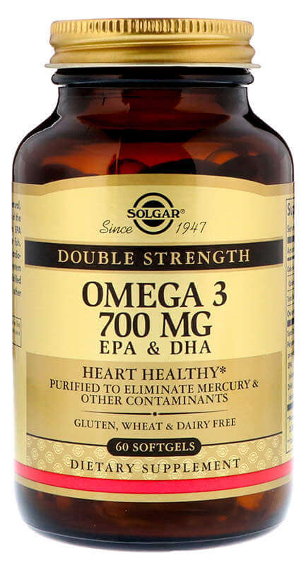 Solgar Solgar Double Strength Omega-3 700 мг EPA & DHA Softgels, 60 капс. 
