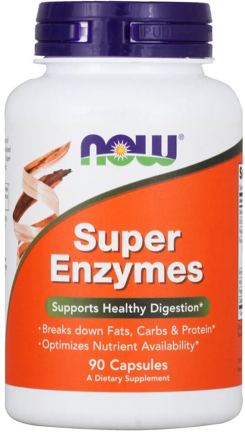 NOW Super Enzymes, 90 таб.