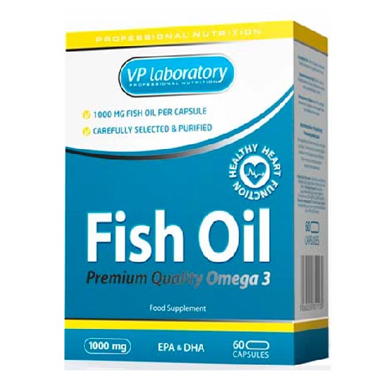 VP Laboratory Fish Oil, 60 капс. Омега 3