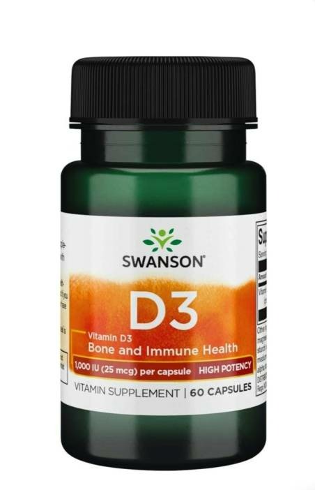 Swanson Swanson Vitamin D3 High Potency 1,000 IU (25 mcg), 60 капс. 