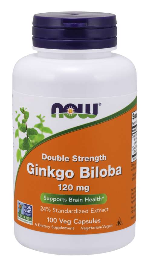 NOW Ginkgo Biloba 120 mg, 100 капс. 
